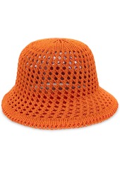 On 34th Women's Open-Knit Crochet Cloche Hat, Created for Macy's - Fuchsia
