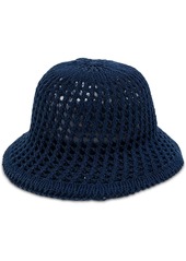 On 34th Women's Open-Knit Crochet Cloche Hat, Created for Macy's - Navy