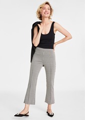 On 34th Women's Ponte Kick-Flare Ankle Pants, Regular and Short Lengths, Created for Macy's - Fiery Red
