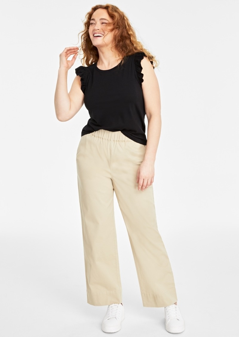 On 34th Women's Pull-On Chino Pants, Created for Macy's - Safari