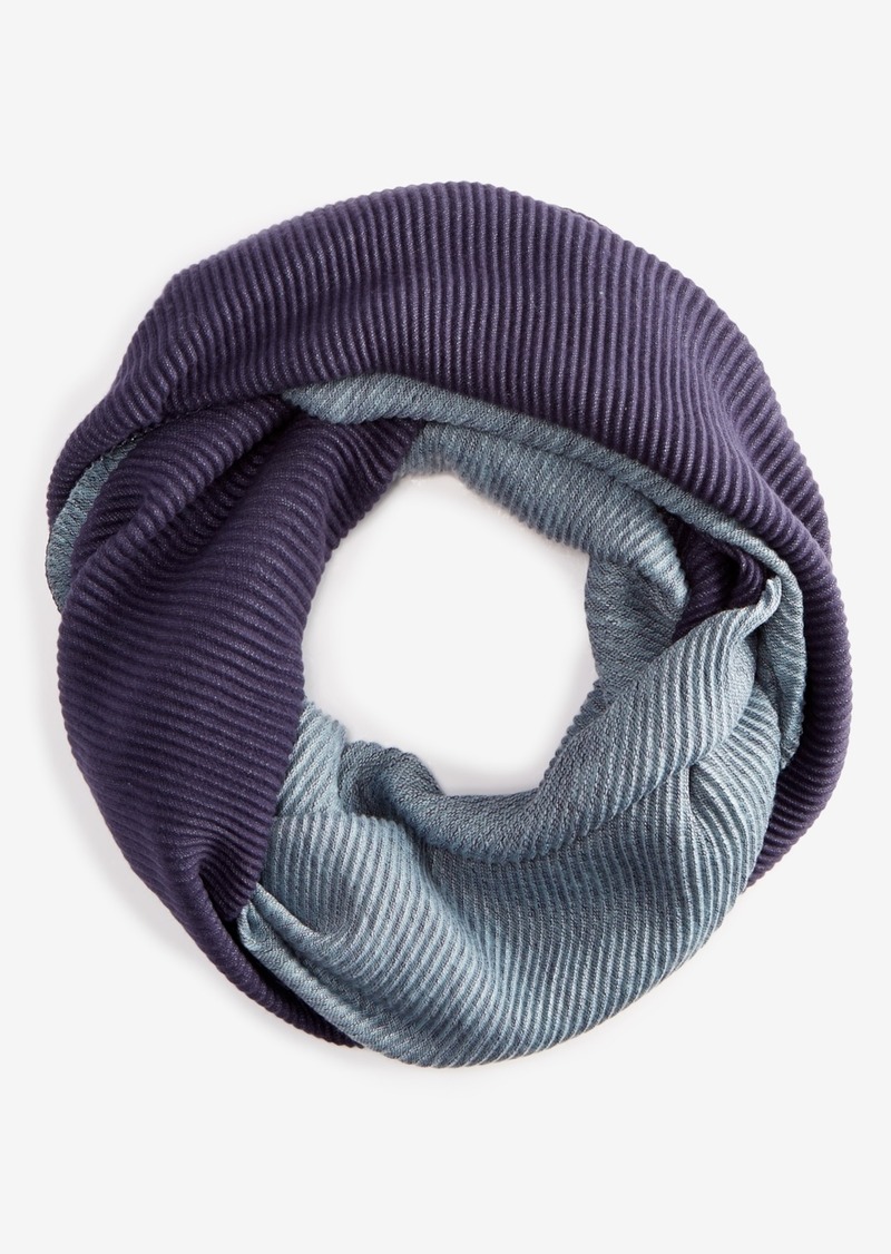 On 34th Women's Reversible Pleated Wrap Scarf, Created for Macy's - Navy Multi