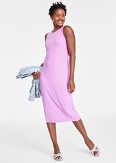 On 34th Women's Rib-Knit Midi Tank Dress, Created for Macy's - Purple Opal