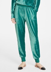 On 34th Women's Ribbed Velour Jogger Pants, Created for Macy's - Crisp Green