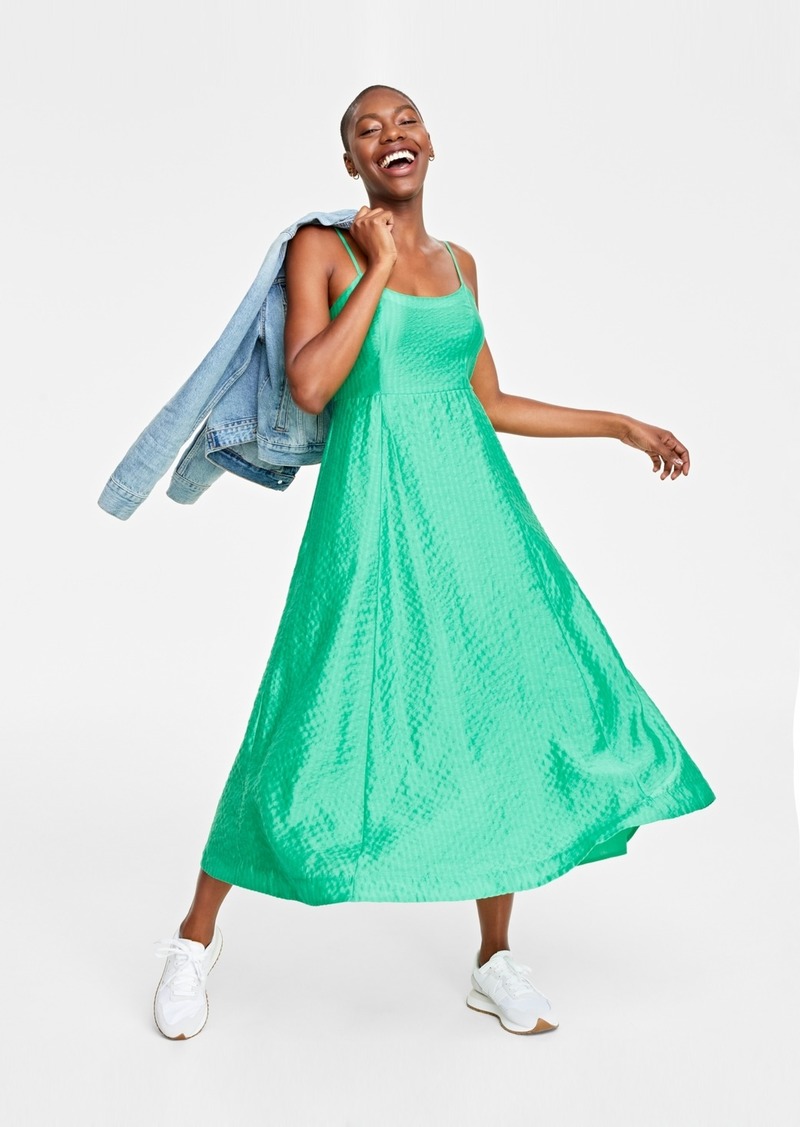 On 34th Women's Scoop-Neck Sleeveless Maxi Dress, Created for Macy's - Bright Green