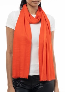 On 34th Women's Soft Sheen Fringe-Trim Scarf, Created for Macy's - Red