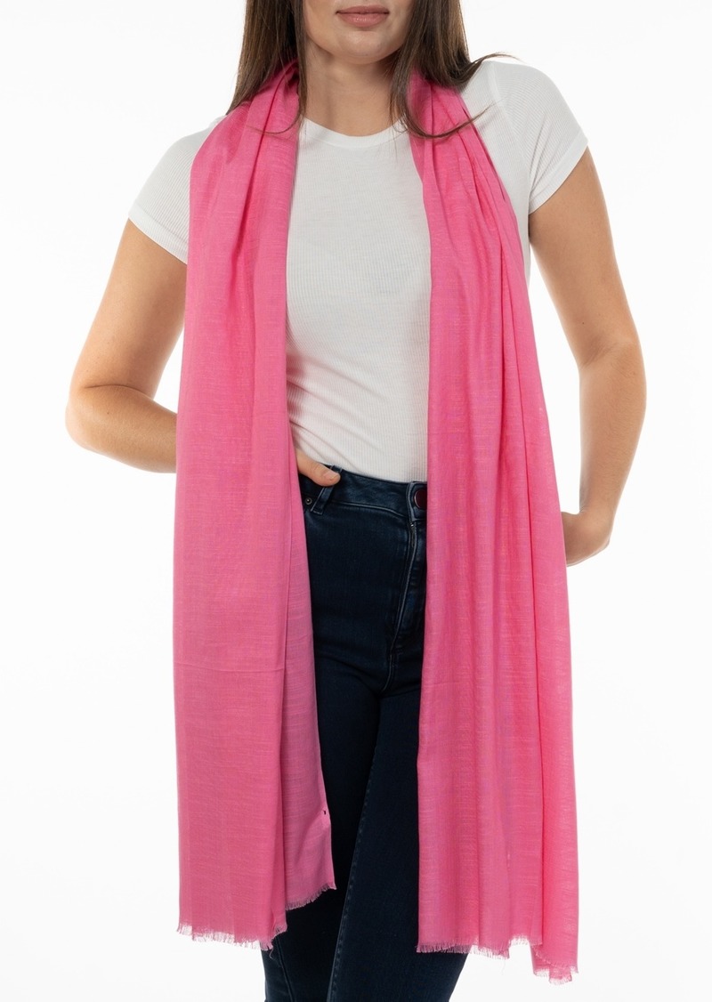 On 34th Women's Soft Sheen Fringe-Trim Scarf, Created for Macy's - Pink