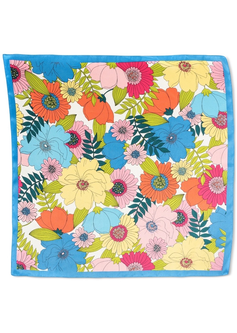 On 34th Women's Spring Has Sprung Floral Square Scarf, Created for Macy's - Multi