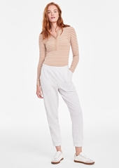 On 34th Women's Tapered Fleece Jogger Pants, Created for Macy's - Strawberry Ice