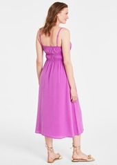 On 34th Women's Tie-Front Midi Dress, Created for Macy's - Sweet Orchid