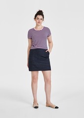 On 34th Women's Tweed Mini Skirt, Created for Macy's - Blue Tweed