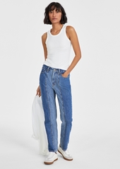 On 34th Women's Two-Tone Straight-Leg Jeans, Created for Macy's - Two Tone Wash