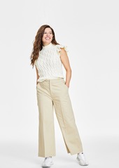 On 34th Women's Wide-Leg Chino Pants, Created for Macy's - Safari