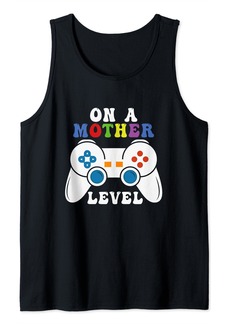 On A Mother Level Up Mothers Day Gamer Mom Retro Controller Tank Top