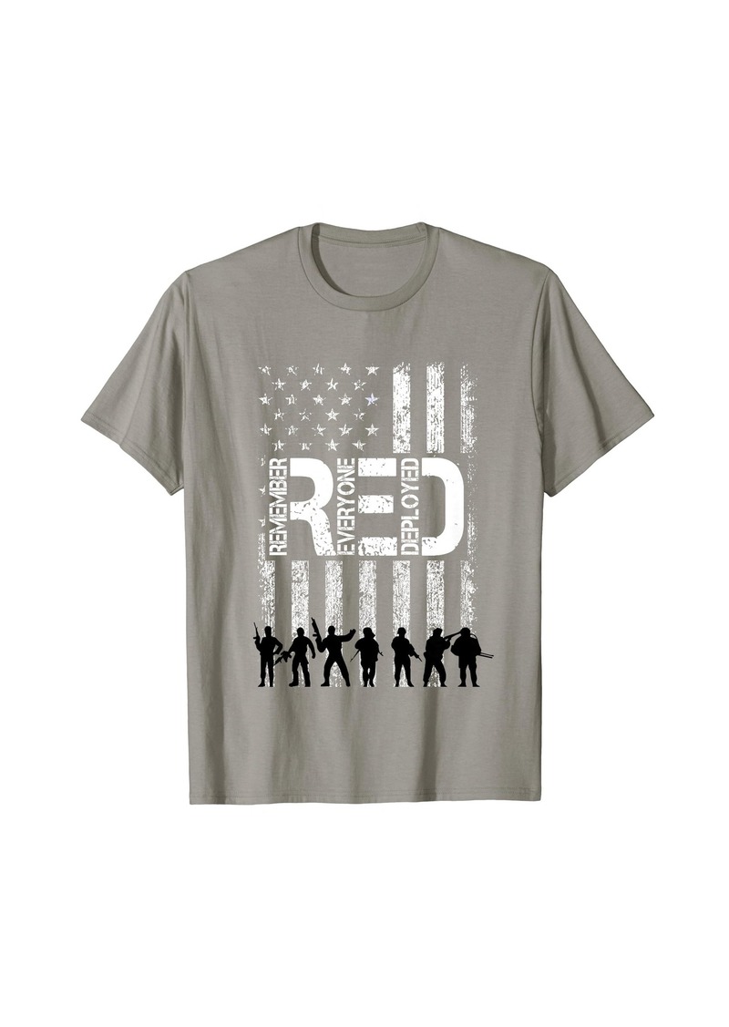 On Fridays We Wear Red Military Veteran Day American Flag T-Shirt