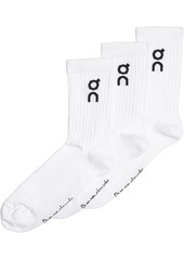 On Unisex Logo Crew Socks - 3 Pack, Men's, Small, White | Father's Day Gift Idea