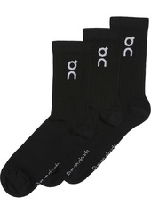 On Unisex Logo Crew Socks - 3 Pack, Men's, Small, White | Father's Day Gift Idea