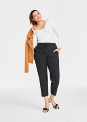 On Women's Drawstring Commuter Pants, Created for Macy's - Olivine
