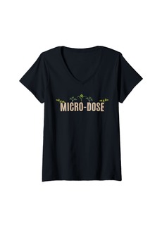 On Womens Micro-Dose - Funny Microgreens Gardening Graphic Tank V-Neck T-Shirt
