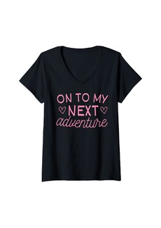 Womens On To My Next Funny Adventure Men women V-Neck T-Shirt
