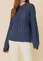 One Grey Day Angwin Pullover Sweater In Navy