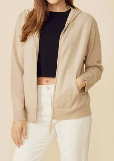 One Grey Day Colorado Cashmere Hoodie In Oatmeal
