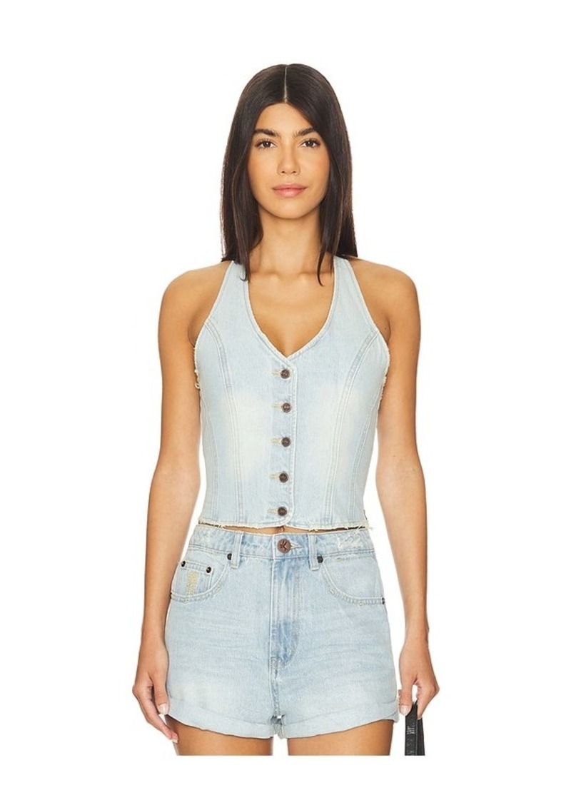 One Teaspoon Denim Halter Top