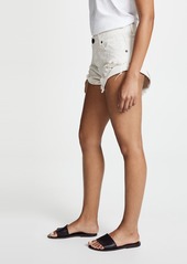 One Teaspoon Worn White Bandit Shorts