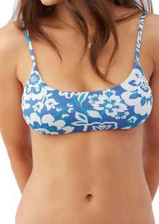 O'Neill Cristina Floral Surfside Top In Classic Blue