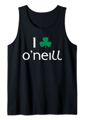 I Clover O'Neill St. Patrick's Day Irish Shamrock Tank Top
