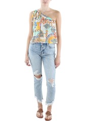 O'Neill Jessica Womens Printed Asymmetric Blouse