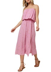 O'Neill Koia Strapless Popover Midi Dress