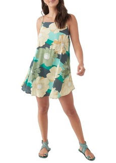 O'Neill Allis Floral Print Shift Dress in Slate at Nordstrom