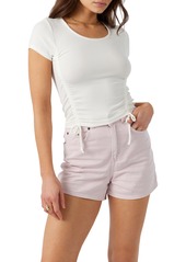 O'Neill Anyta Ruched Rib T-Shirt in Winter White at Nordstrom Rack