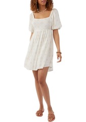 O'Neill Briar Cutout Puff Sleeve Babydoll Dress