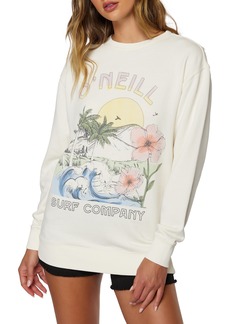O'Neill Choice Oversize Cotton Graphic Sweatshirt in Winter White at Nordstrom