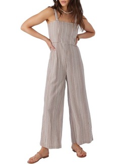 O'Neill Clarice Gingham Wide Leg Jumpsuit
