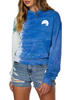 O'Neill Currents Tie Dye Organic Cotton Graphic Hoodie in Classic Bl at Nordstrom