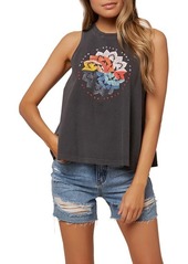 O'Neill Dolphin Sunset Tide Graphic Tank in Washed Black at Nordstrom