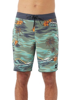 O'Neill Hyperfreak Mysto Scallop Board Shorts in Sage at Nordstrom Rack