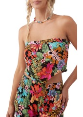 O'Neill Jayson Strapless Floral Top in Red Multi Colored at Nordstrom Rack