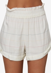 O'Neill Juniors' Alden Striped Paperbag-Waist Shorts
