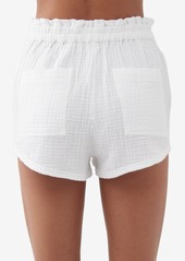 O'Neill Juniors' Carla Cotton High-Rise Pull-On Shorts - Canyon Sunset