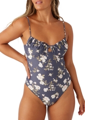 O'Neill Juniors' Kendra Floral Kailua Ruched-Neck Swimsuit - Periscope