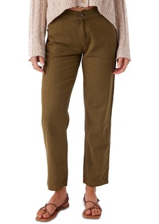 O'Neill Juniors' Kree Cotton High-Rise Cargo Pants - Military Olive