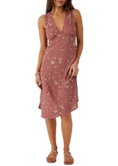 O'Neill Juniors' Lynn Sleeveless Floral Midi Dress - Burlwood