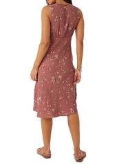 O'Neill Juniors' Lynn Sleeveless Floral Midi Dress - Burlwood