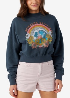O'Neill Juniors' Moment Graphic Crop Cotton Sweatshirt - Slate