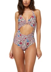 O'Neill Juniors' Printed Cutout One-Piece Swimsuit Women's Swimsuit