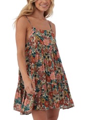 O'Neill Juniors' Rilee Floral-Print Cover-Up Dress - Cement