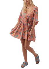 O'Neill Juniors' Rosemary Belize Printed Woven Mini Dress - Coral